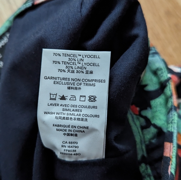 Frank & Oak Tropical Wide Leg Shorts Size 14 - Picture 5 of 6